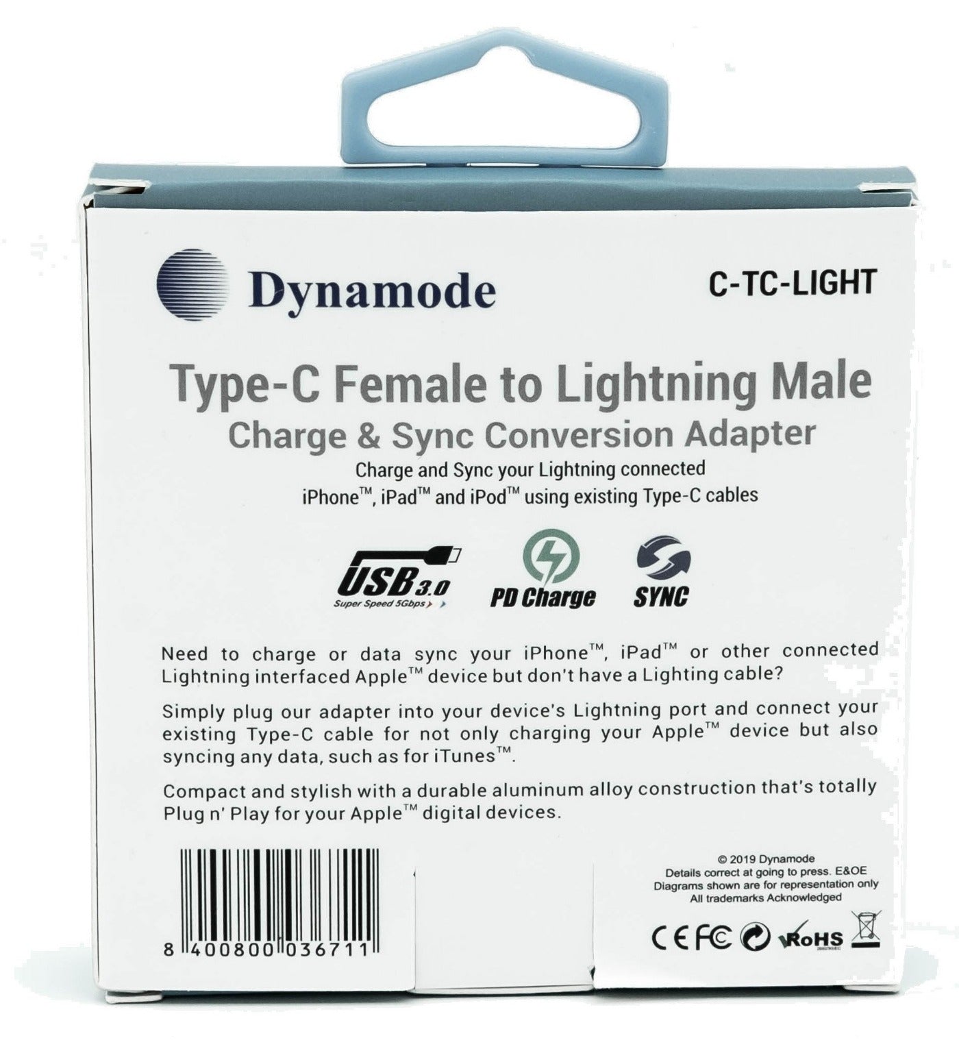 Charge and sync cable adapter