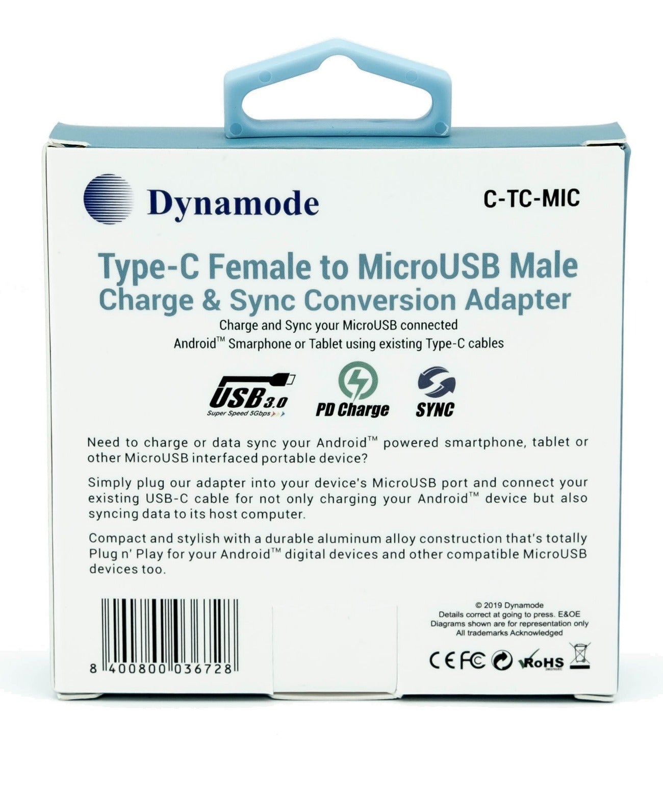 Charge and sync cable adapter