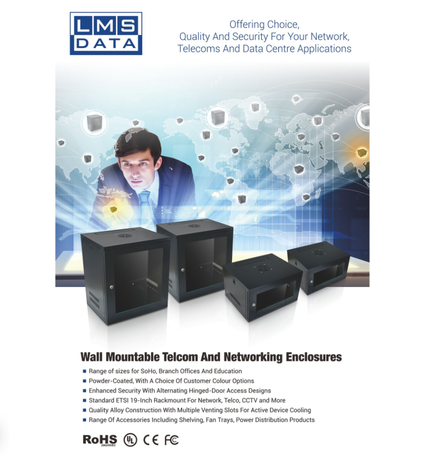 Lockable Glass Door Networking Enclosure