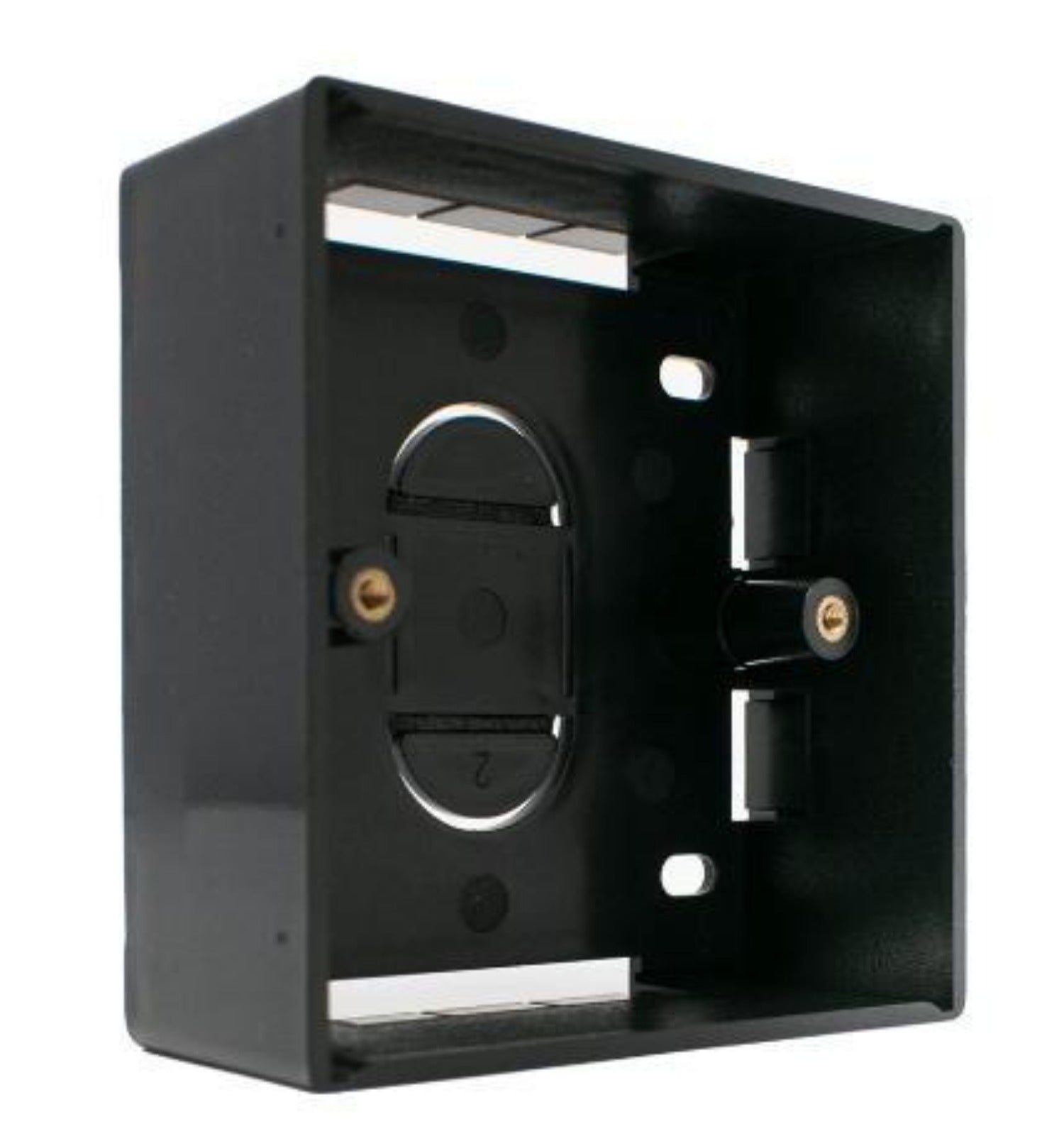 Compact Surface Mount Single Gang Box - 86 x 86 x 32mm, Black (BB ...
