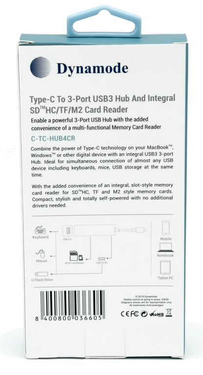 High-speed Type-C to USB3 hub and card reader connectivity