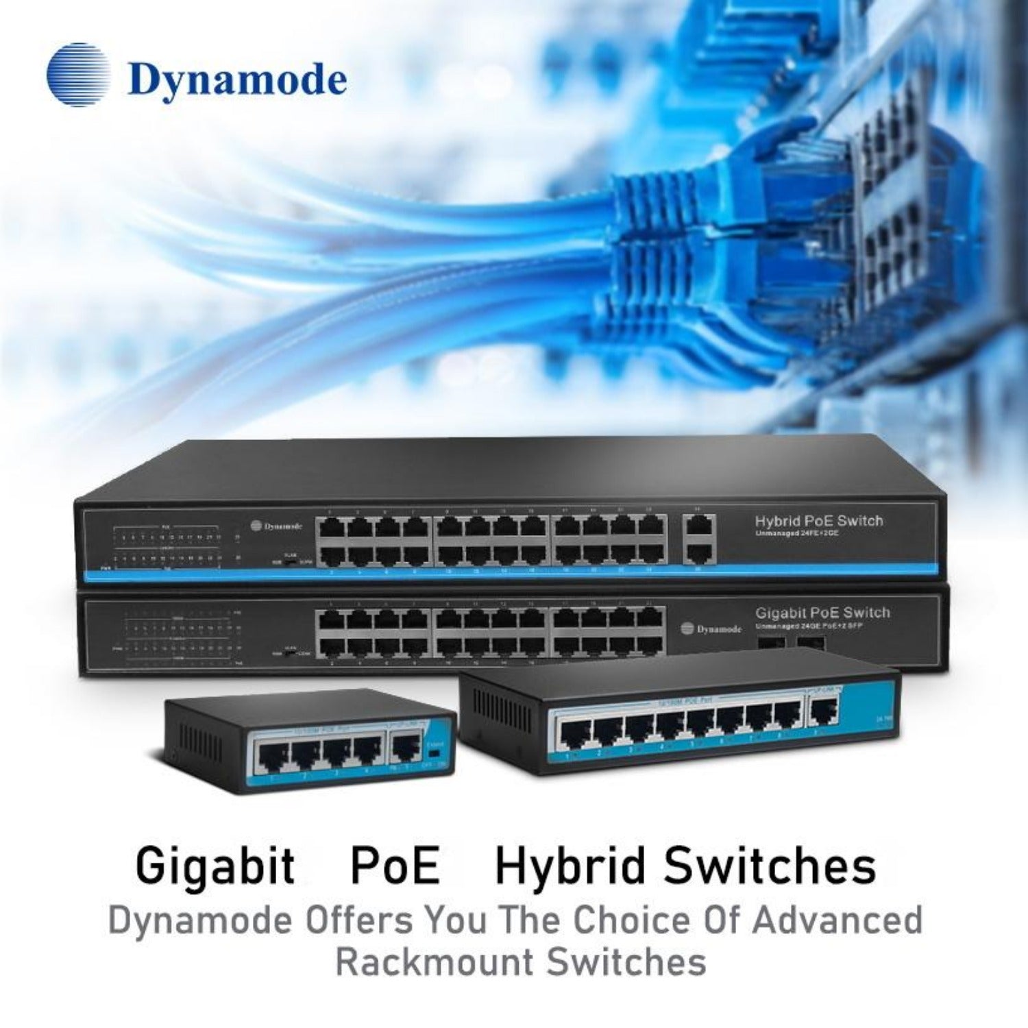 Dynamode SW2402100-POE 24 Port Fast Ethernet Rackmount POE Switch