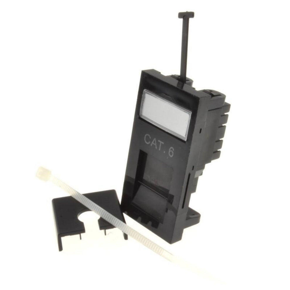 Sleek Connectivity: Low Profile Cat6 UTP RJ45 Data Module in Black (LP ...