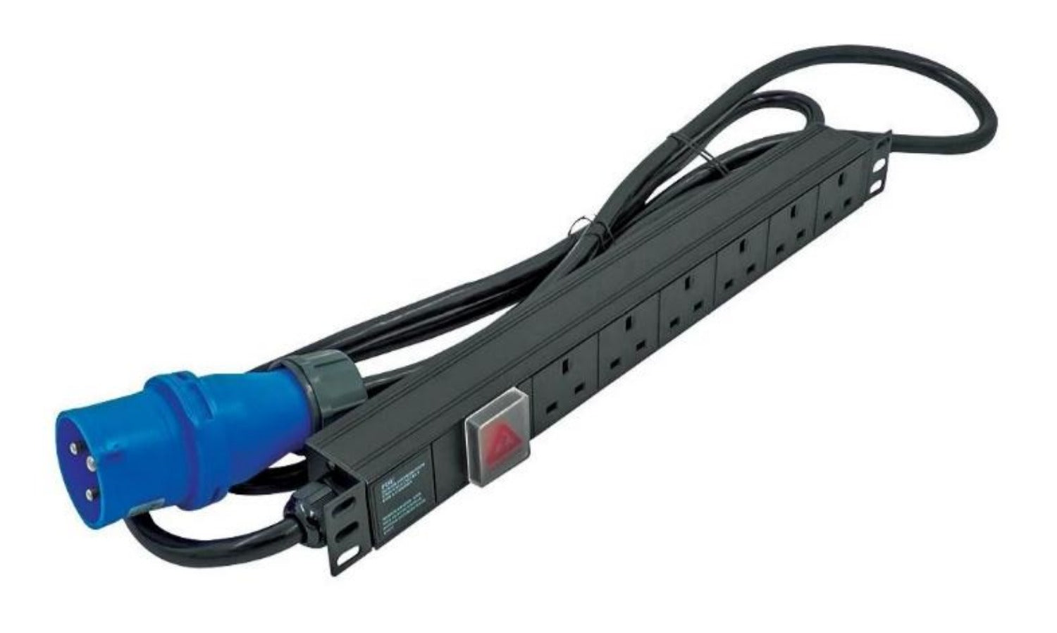 PDU-6WS-H-16CMDO: 6 Way Horizontal Rackmount 16A Commando PDU with UK ...